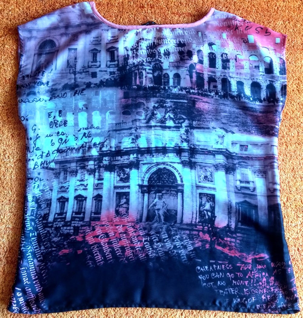 Damen Shirt Sommer Bluse mit Print Gr.M Rosa/Bunt Yest NW ???? 