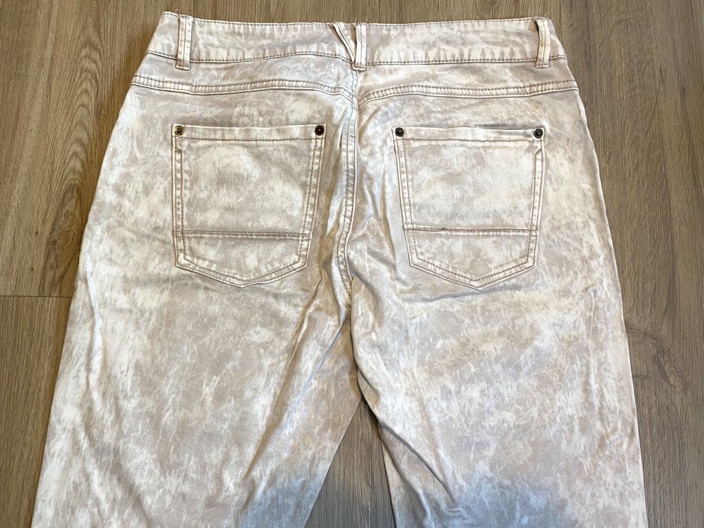 Damen Hose Sommer Jeans Stretch Gr.40 Beige gemustert s.Oliver NW 