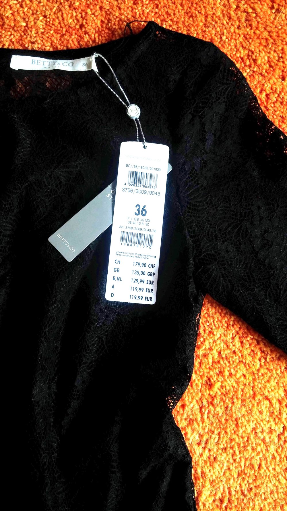 NEU Damen Abend Kleid aus Spitze Gr.36 Schwarz Betty & Co P.119,99 € ✨