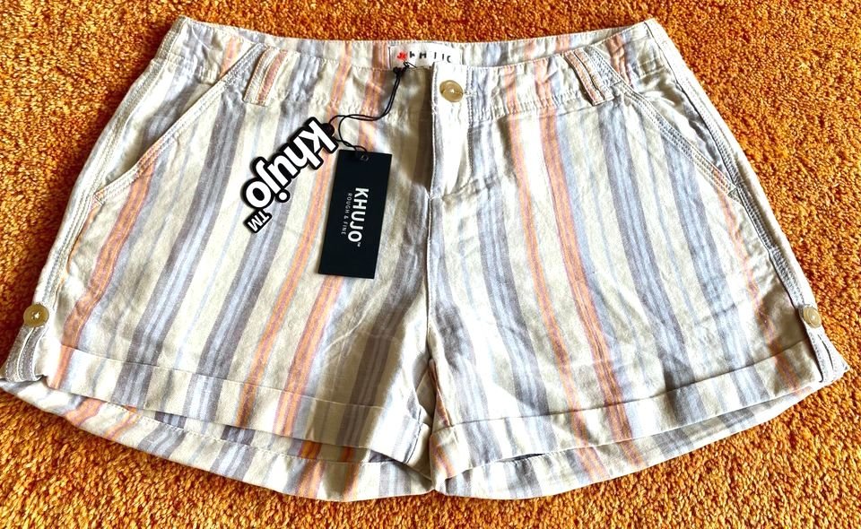 NEU Damen Hose Shorts Sommer Gr.S Bunt gestreift von Khujo P.69,95€ 