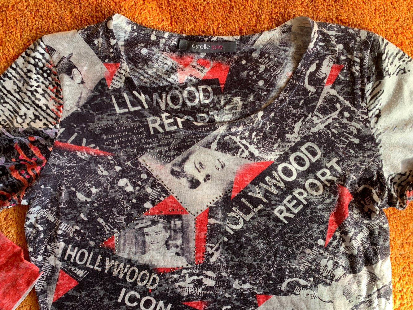 Damen Shirt Print gemustert Gr.40 in Bunt von Estelle Jolie