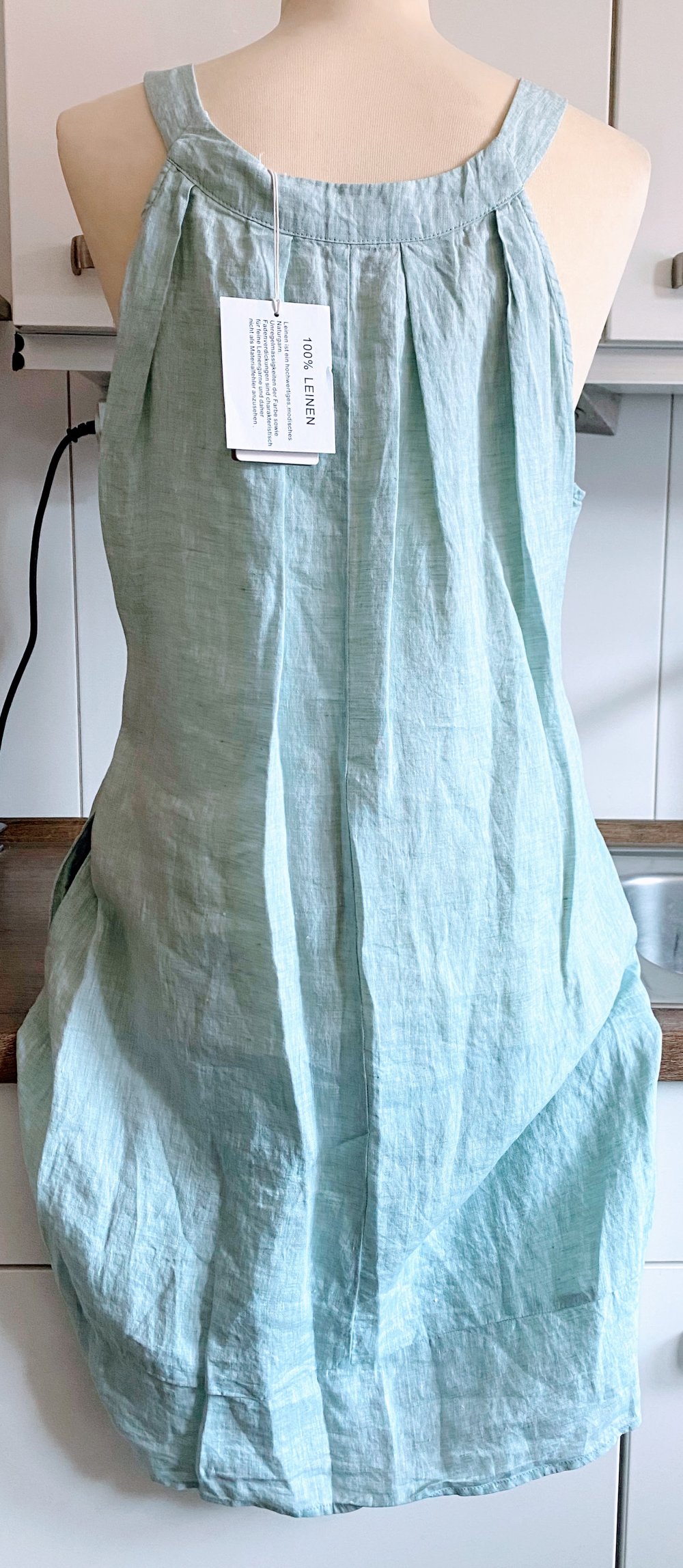 NEU Damen Kleid Sommer aus Leinen Gr.40 Hellgrün  Malvin P.109,90€