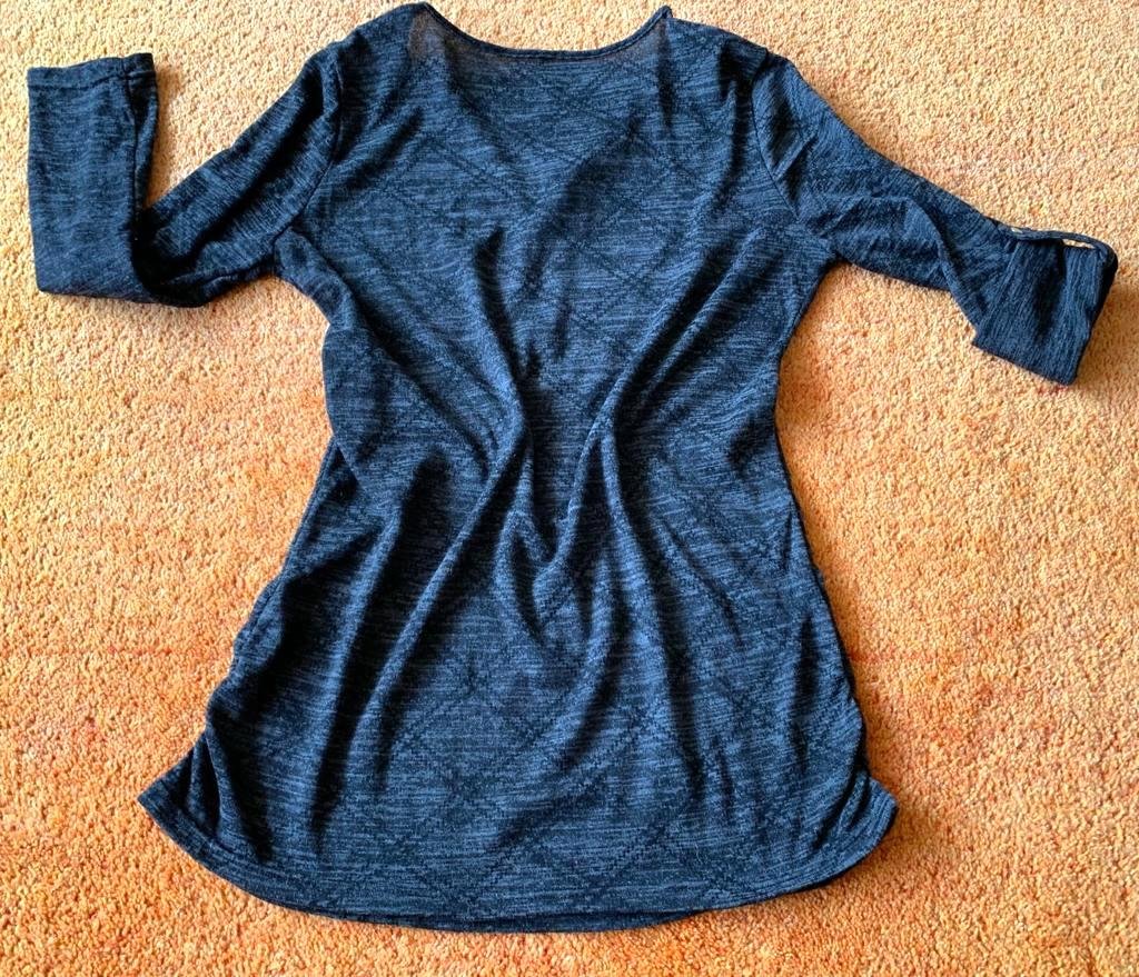 Damen Pullover Longshirt Strick Gr.XL in Schwarz/Grau von Colloseum NW 