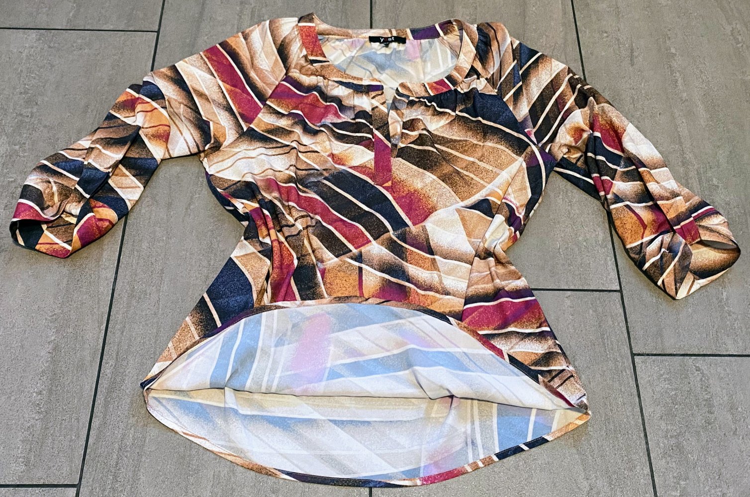 Sommer Tunika/Bluse von Yest Gr.38 Bunt gemustert Neuwertig 