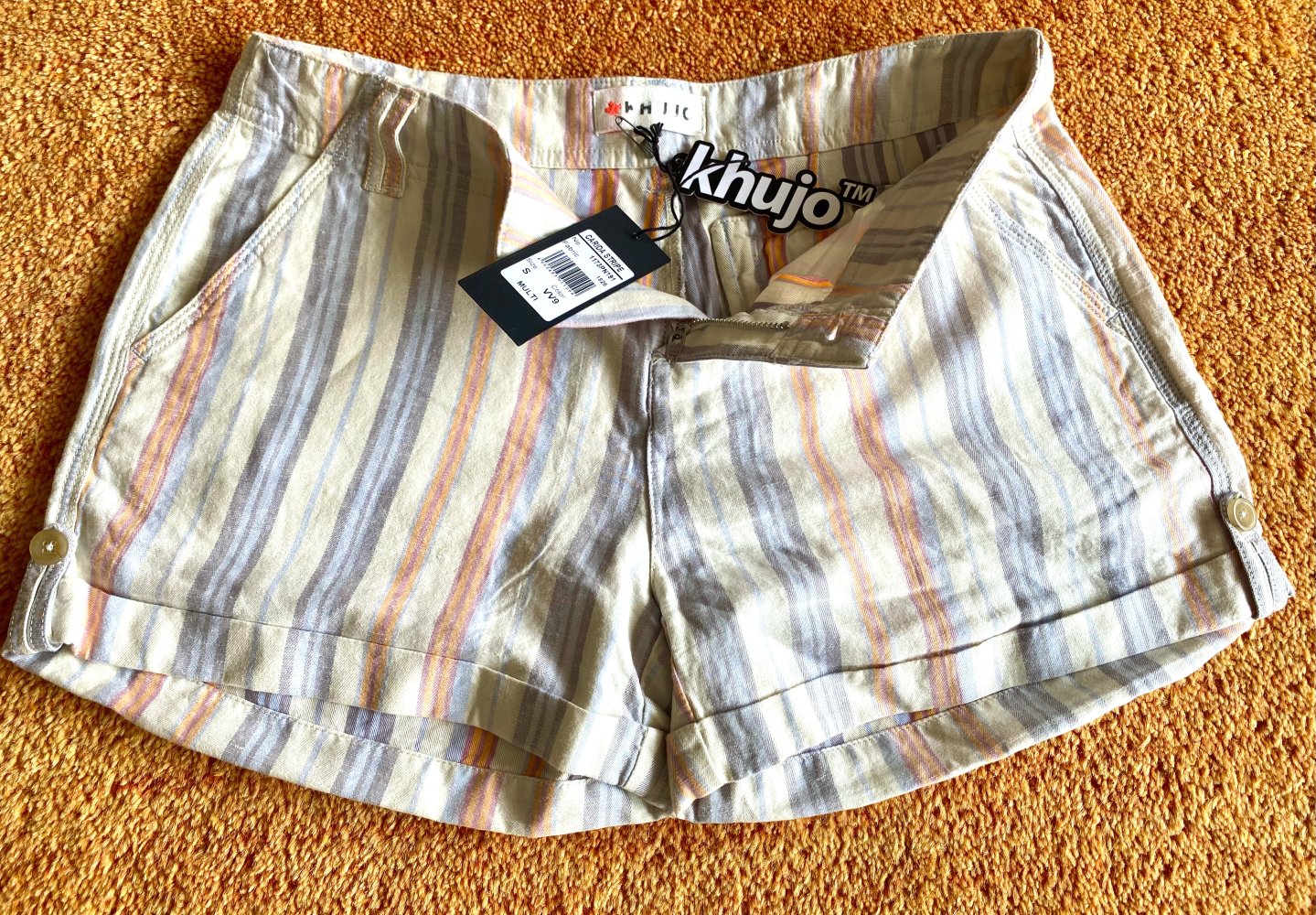 NEU Damen Hose Shorts Sommer Gr.S Bunt gestreift von Khujo P.69,95€ 