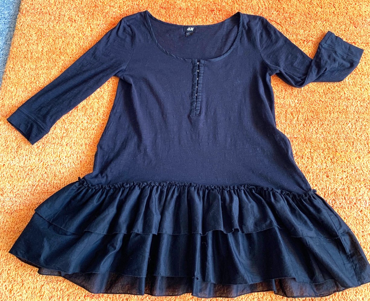 Damen Kleid lässige Tunika Gr.S in Schwarz von H&M