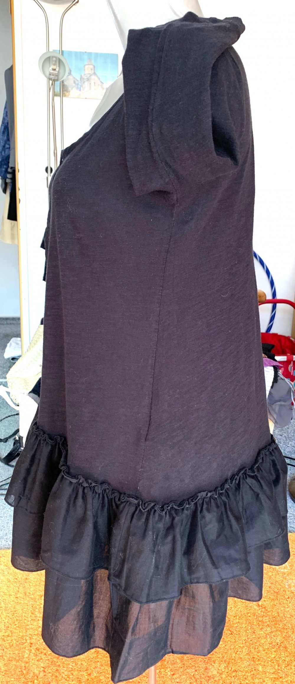 Damen Kleid lässige Tunika Gr.S in Schwarz von H&M