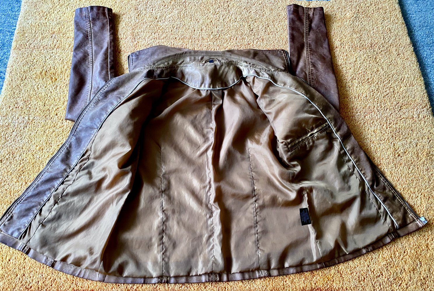 NEU Damen Jacke EDEL Leder-Look verwaschener Optik Gr.40 in Cognac braun P.179,90€ 