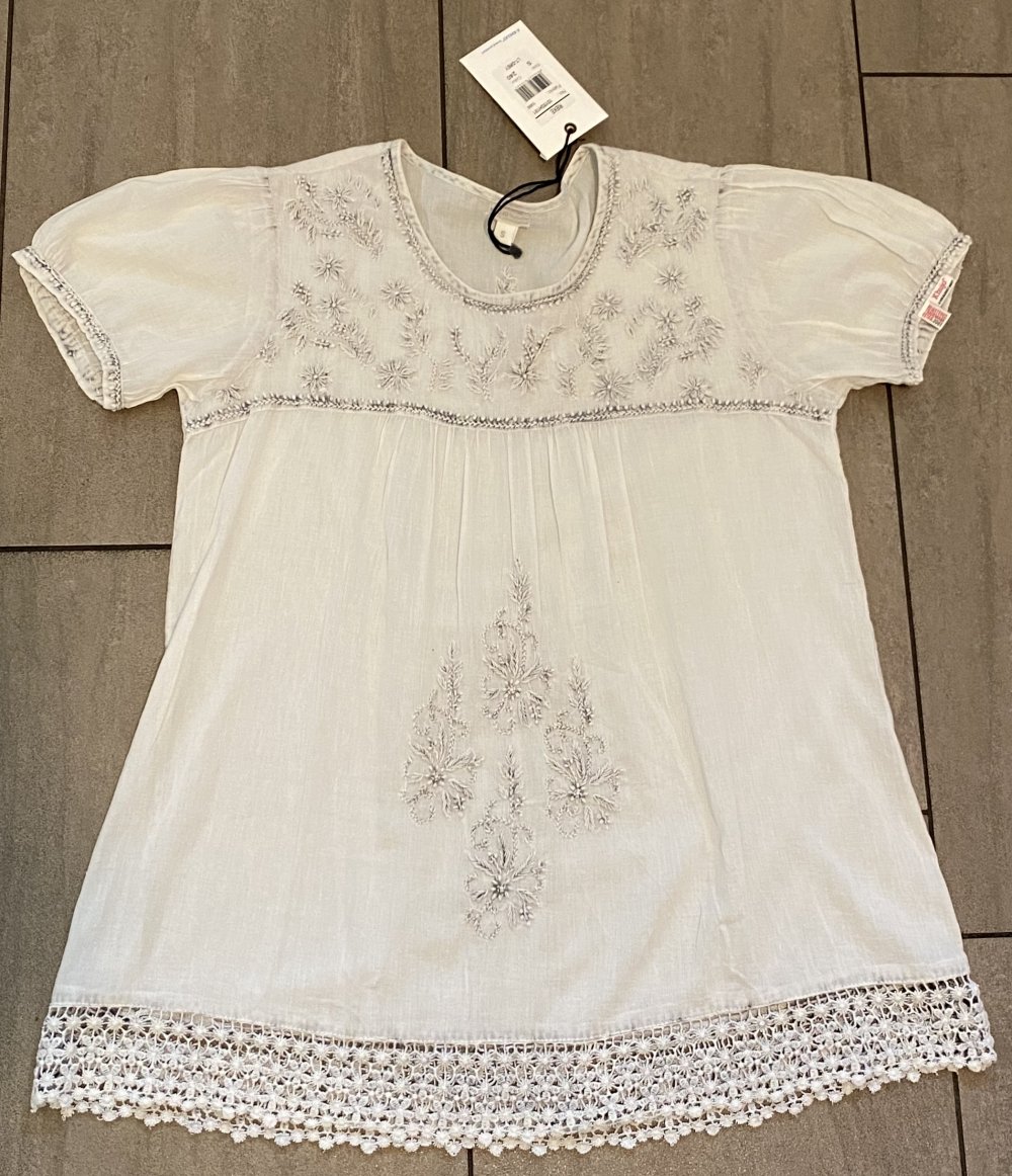 NEU Damen Sommer Bluse mit Spitze Gr.S in Weiß von Khujo „Rieke“ 