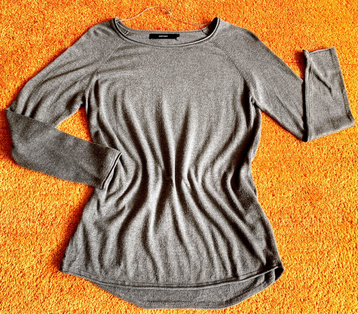 Damen Pullover Shirt Feinstrick Gr.M in Grau von Vero Moda  