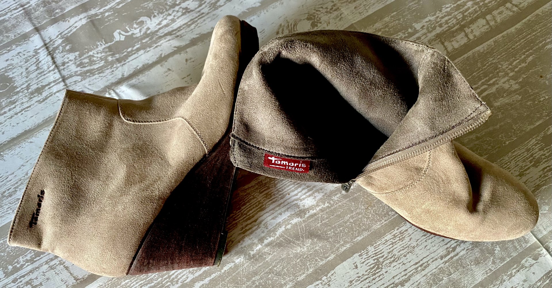 Damen Schuhe Stiefelette Keilabsatz Gr.39 in Kognak braun von Tamaris