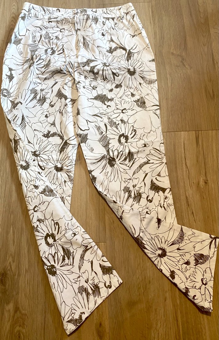 NEU Damen Sommer Hose Jeans Stretch Gr.38 in Weiß/Braun von Olissimo Feminine 