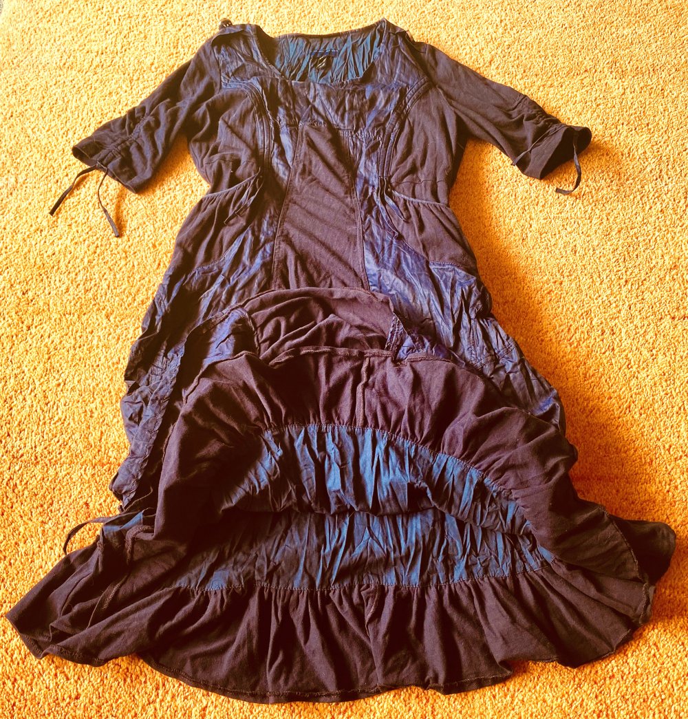 NEU Damen Kleid Crash Lagenlook Gr.38 in Schwarzblau von Kapalua 