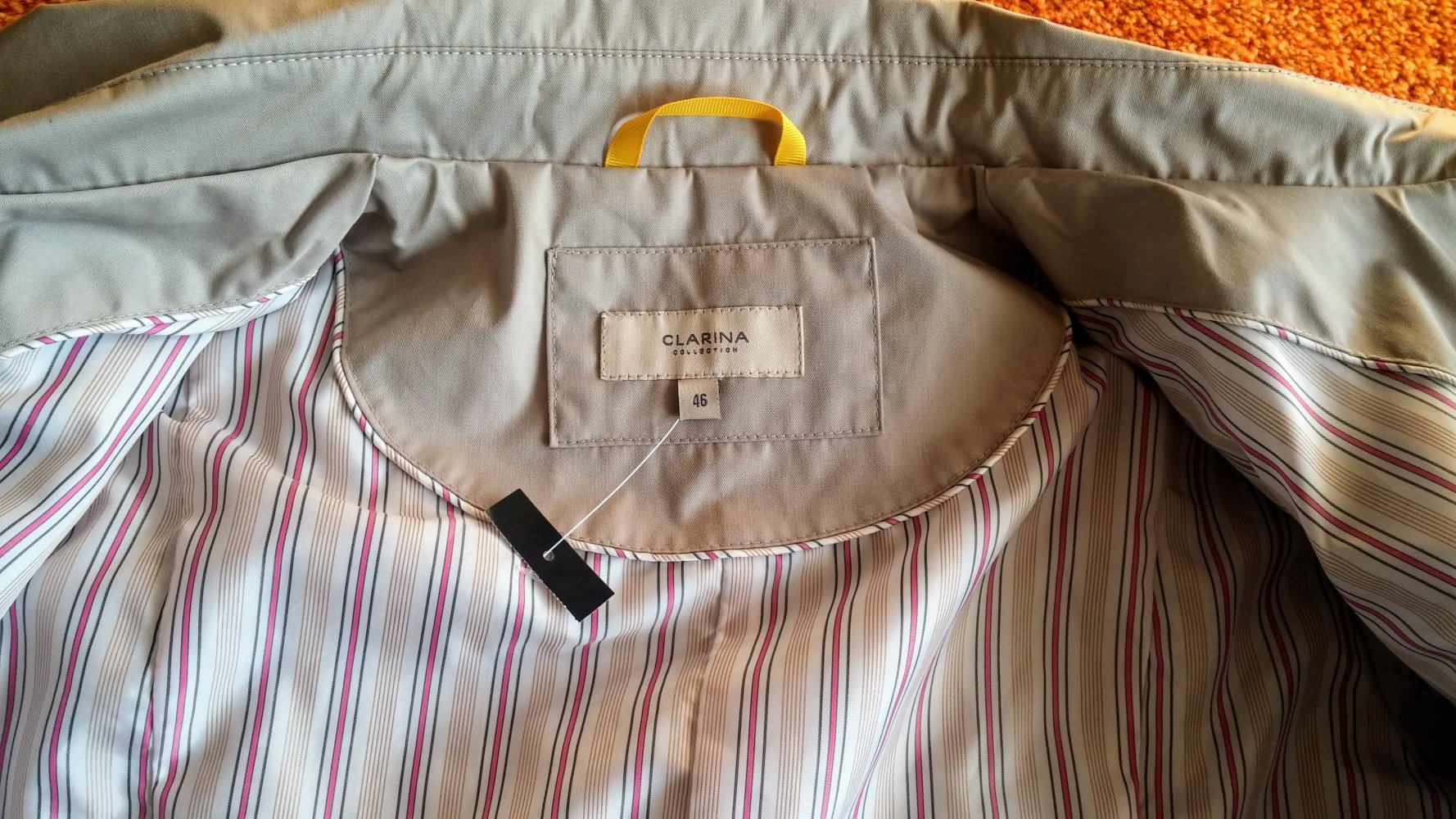 NEU Damen Mantel Trenchcoat Gr.46 Beige von Clarina P.99,99€ 