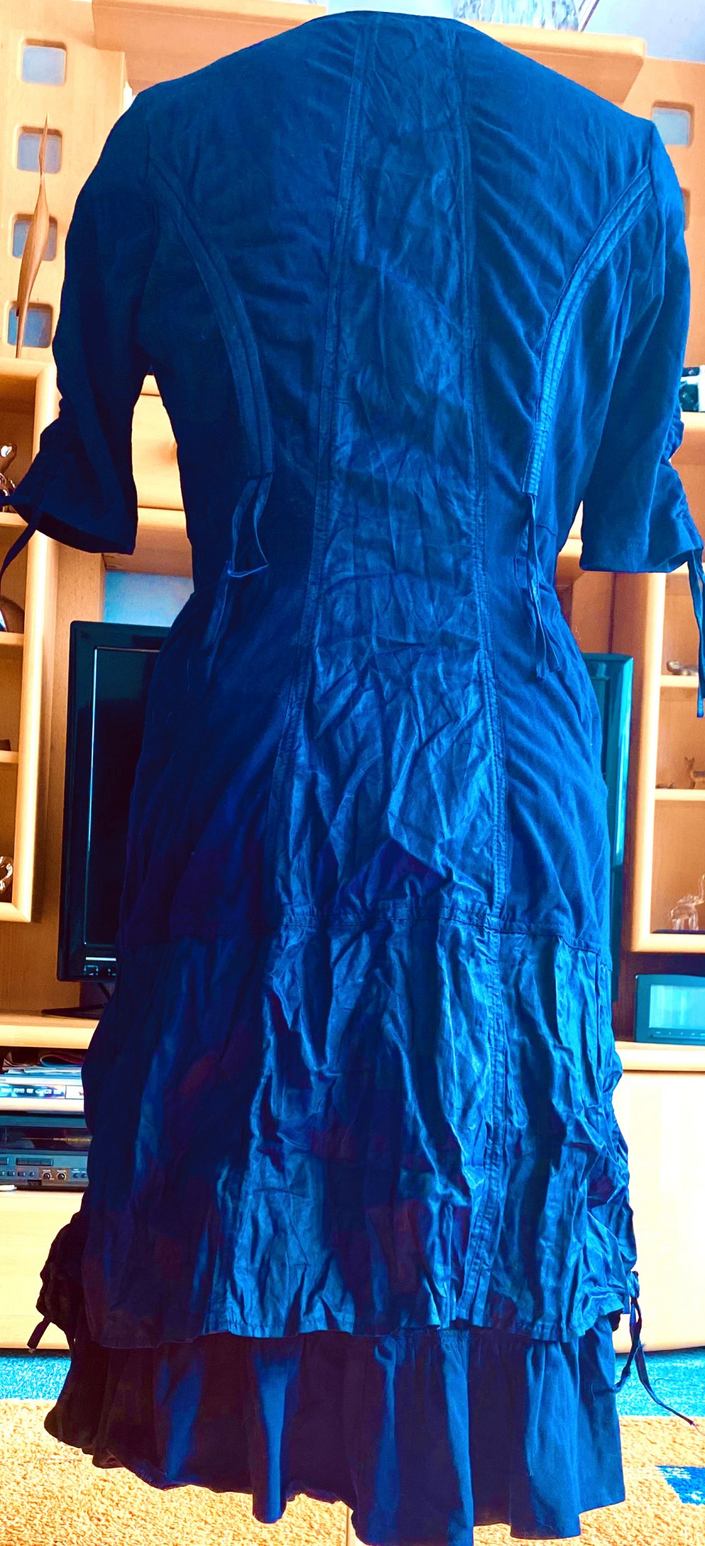 NEU Damen Kleid Crash Lagenlook Gr.38 in Schwarzblau von Kapalua 