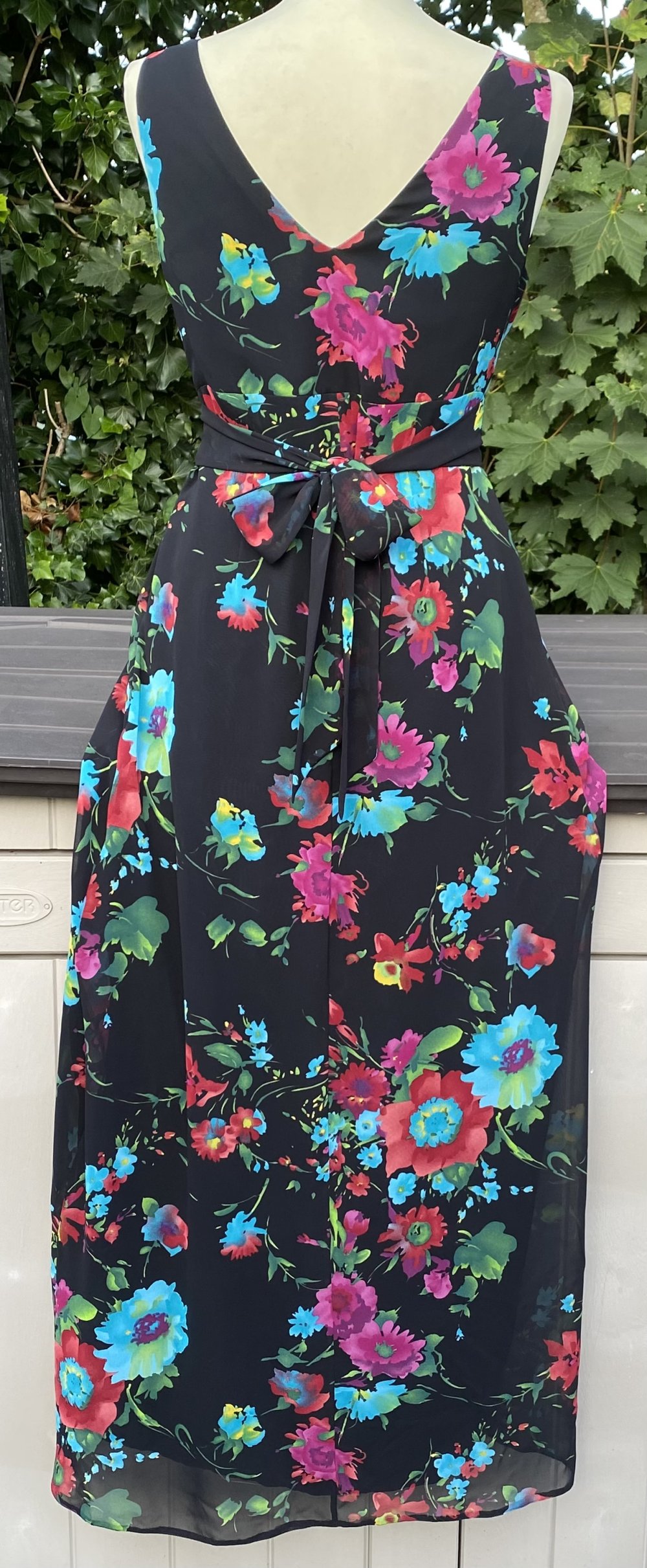 Damen Kleid Sommer Maxi Empire Stil Gr.38 Bunt geblumt von Yessica NW ???? 