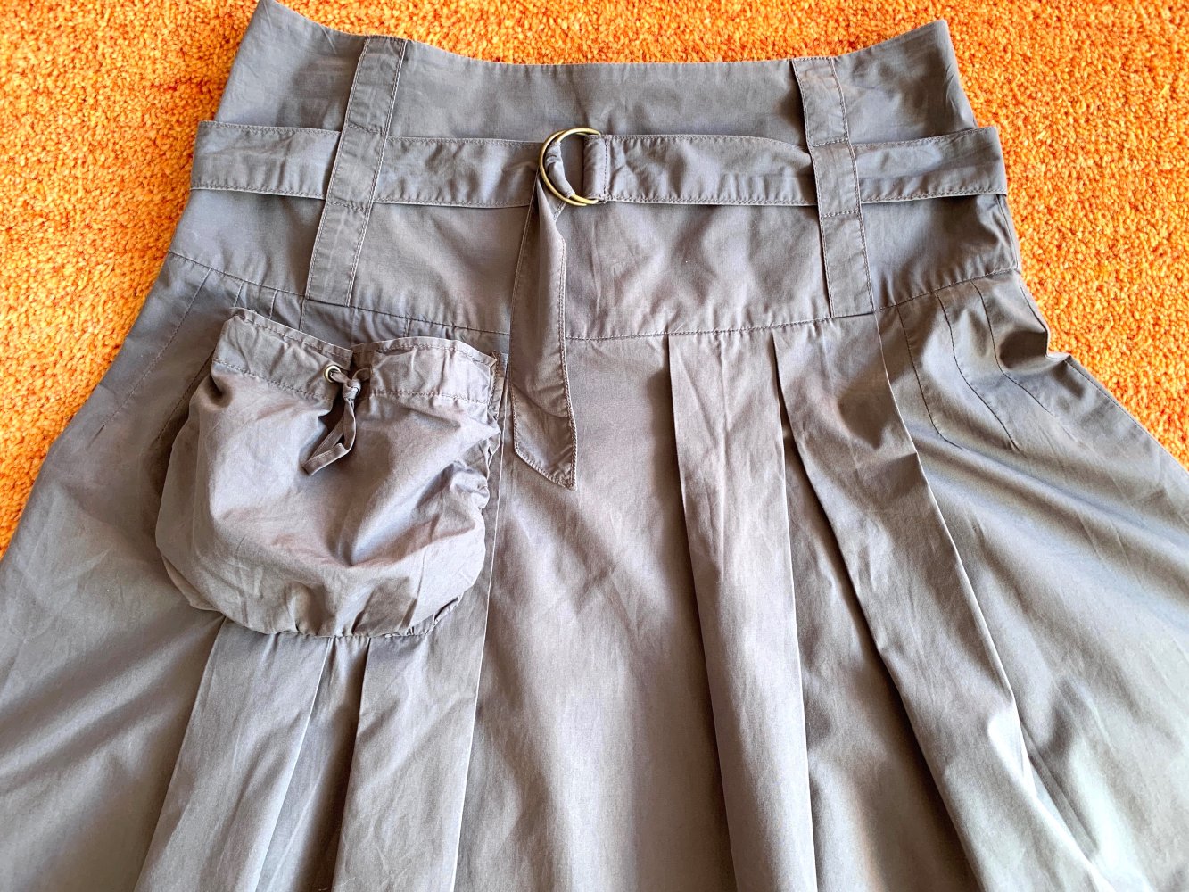 Damen Falten Rock Sommer Gr.40 Grau Tom Tailor  Elegan