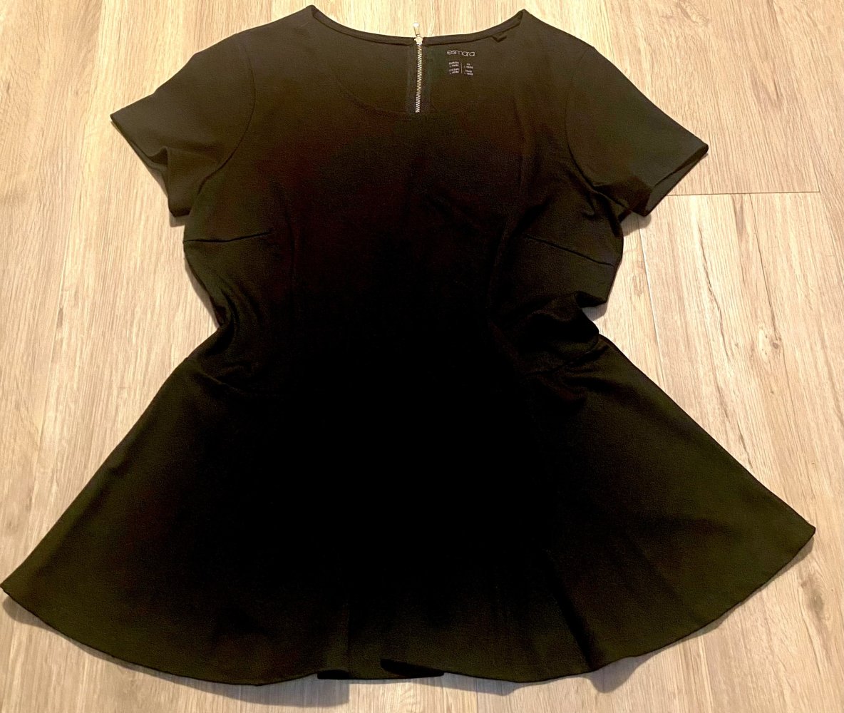 Damen Bluse Shirt in Glöckchenform Gr.L Schwarz Esmara NW