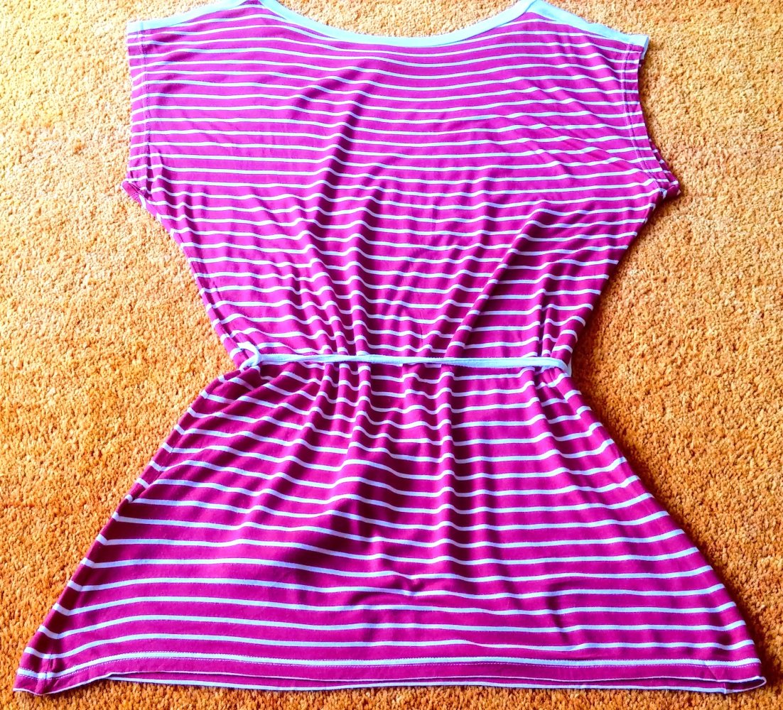 Damen Sommer Kleid Tunika Gr.M gestreift in Pink/Weiß von Madonna