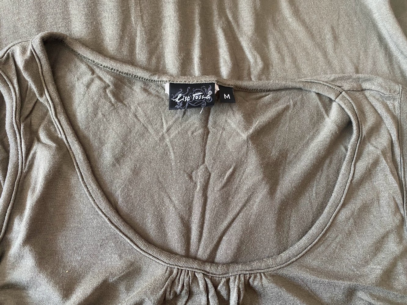 Damen Kleid Sommer Tunika Jersey Gr.S Khaki Lisa Tossa NW