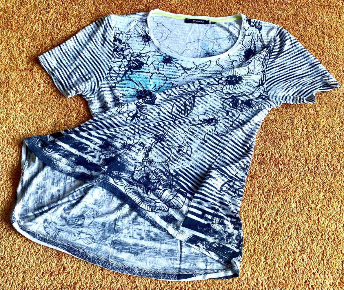 Damen Shirt Sommer Print Bluse Gr.44 in Bunt von Fabiani 