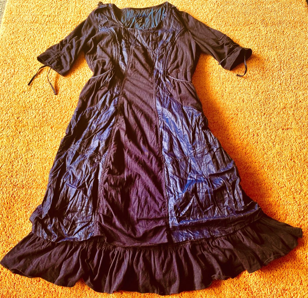 NEU Damen Kleid Crash Lagenlook Gr.38 in Schwarzblau von Kapalua 