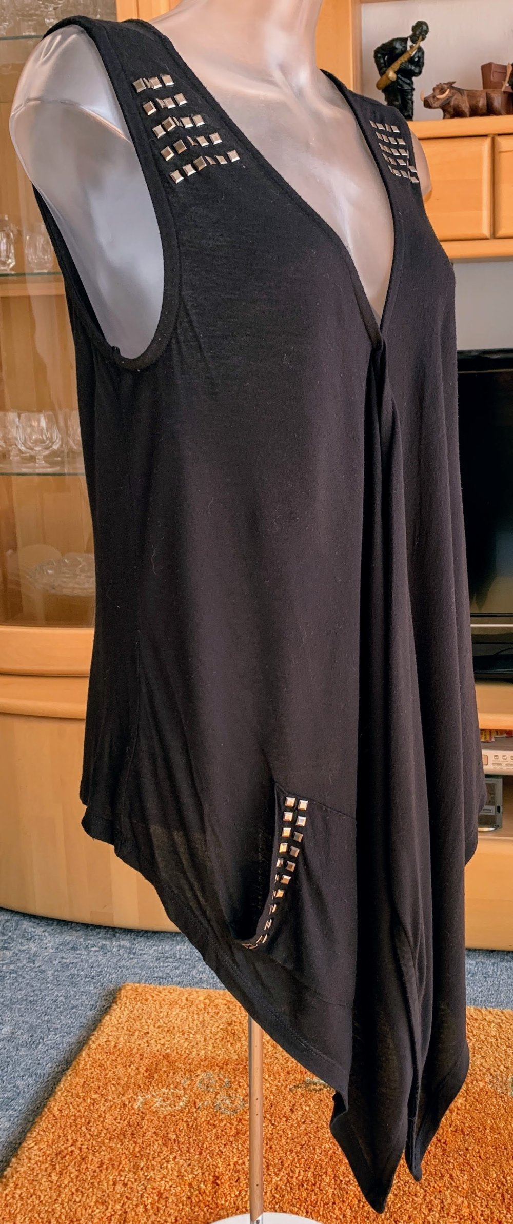 Damen Kleid Poncho Überwurf Gr.S Schwarz von Boule 