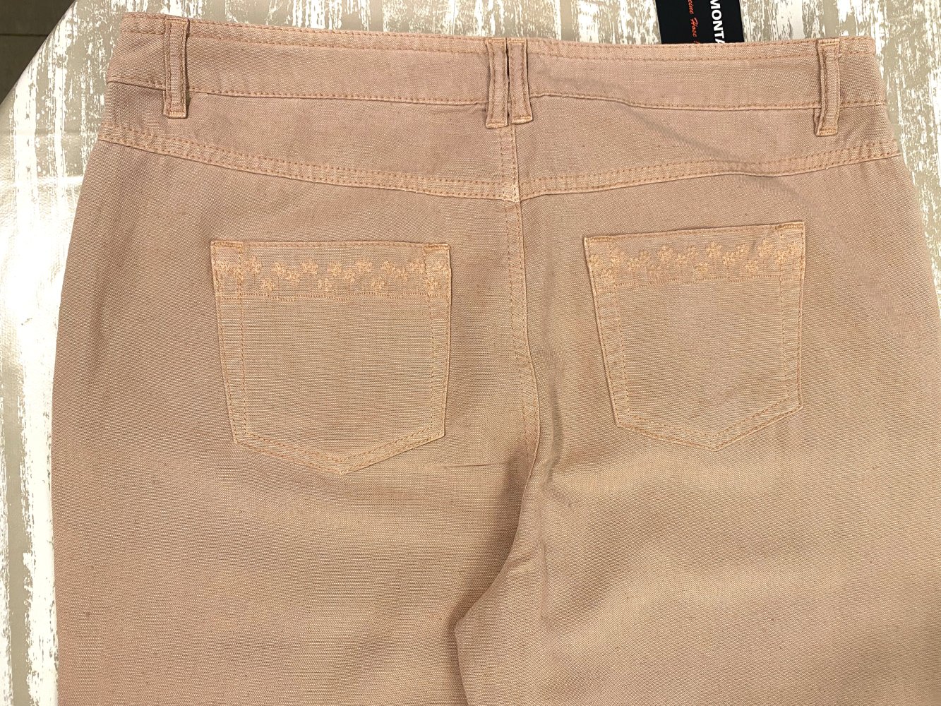 NEU Damen Hose Leine Gr.40 Lachs/Beige Limited Edition by Anna Montana 