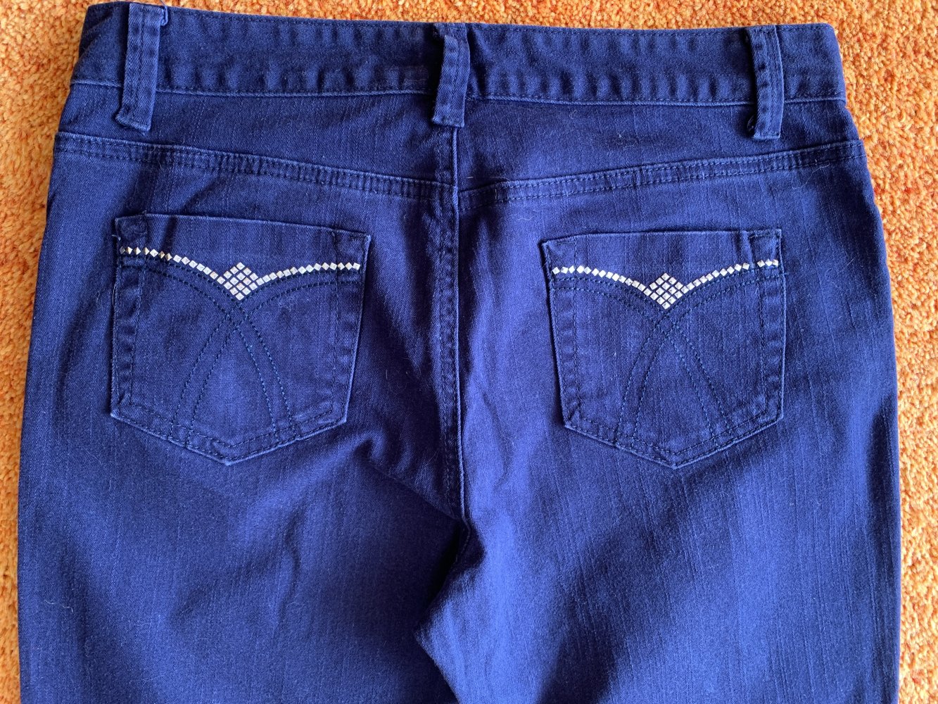 Damen Hose Jeans 7/8 Stretch Gr.38 in dunkel lila von Sure Jeans NW