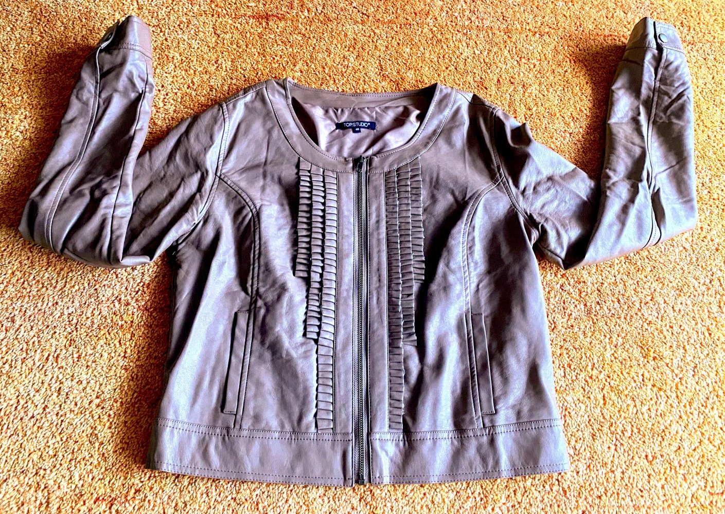 Damen Jacke Leder Imitat Gr.40 in Beige von Top Studio NW 
