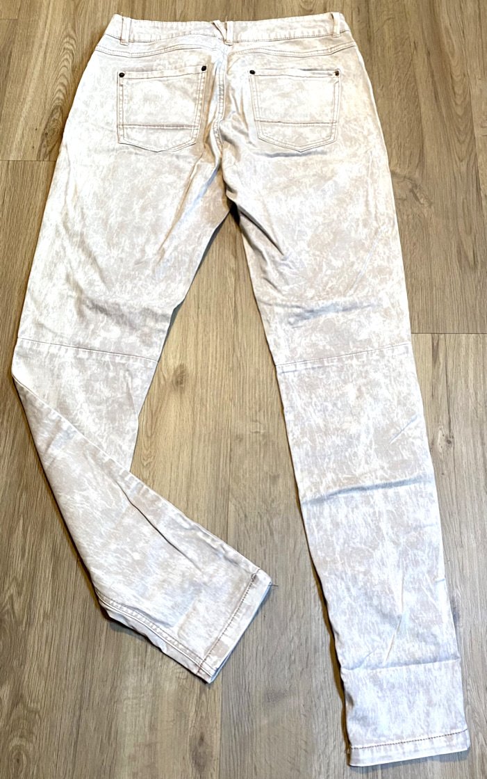 Damen Hose Sommer Jeans Stretch Gr.40 Beige gemustert s.Oliver NW 