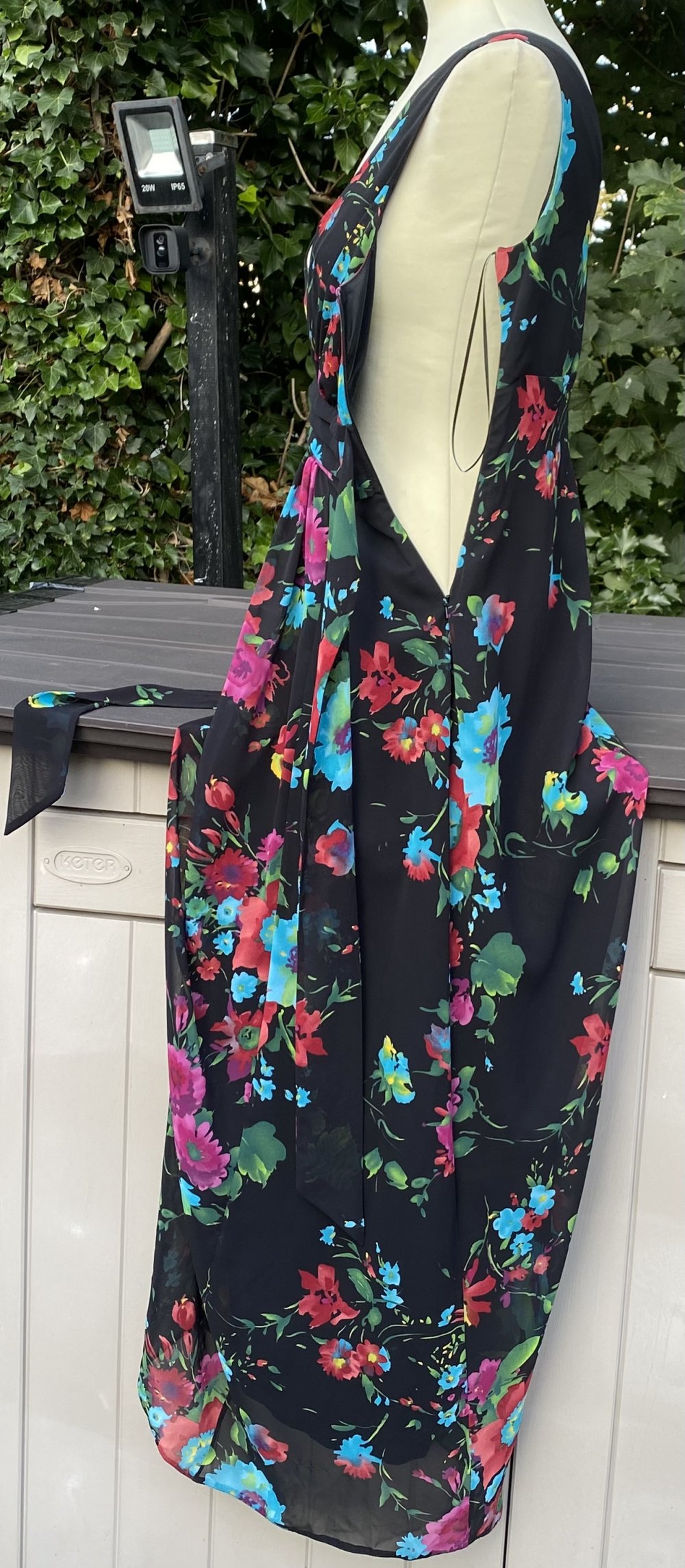 Damen Kleid Sommer Maxi Empire Stil Gr.38 Bunt geblumt von Yessica NW ???? 