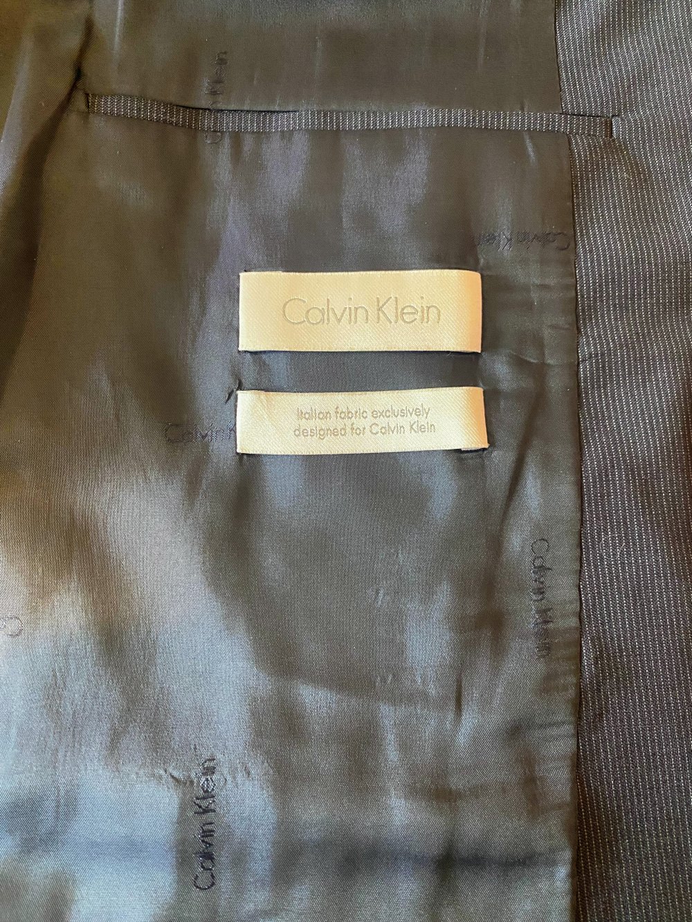 Calvin Klein Herren Sakko Gr.50 Schwarz Modern Fit Schurwolle Neuwertig 