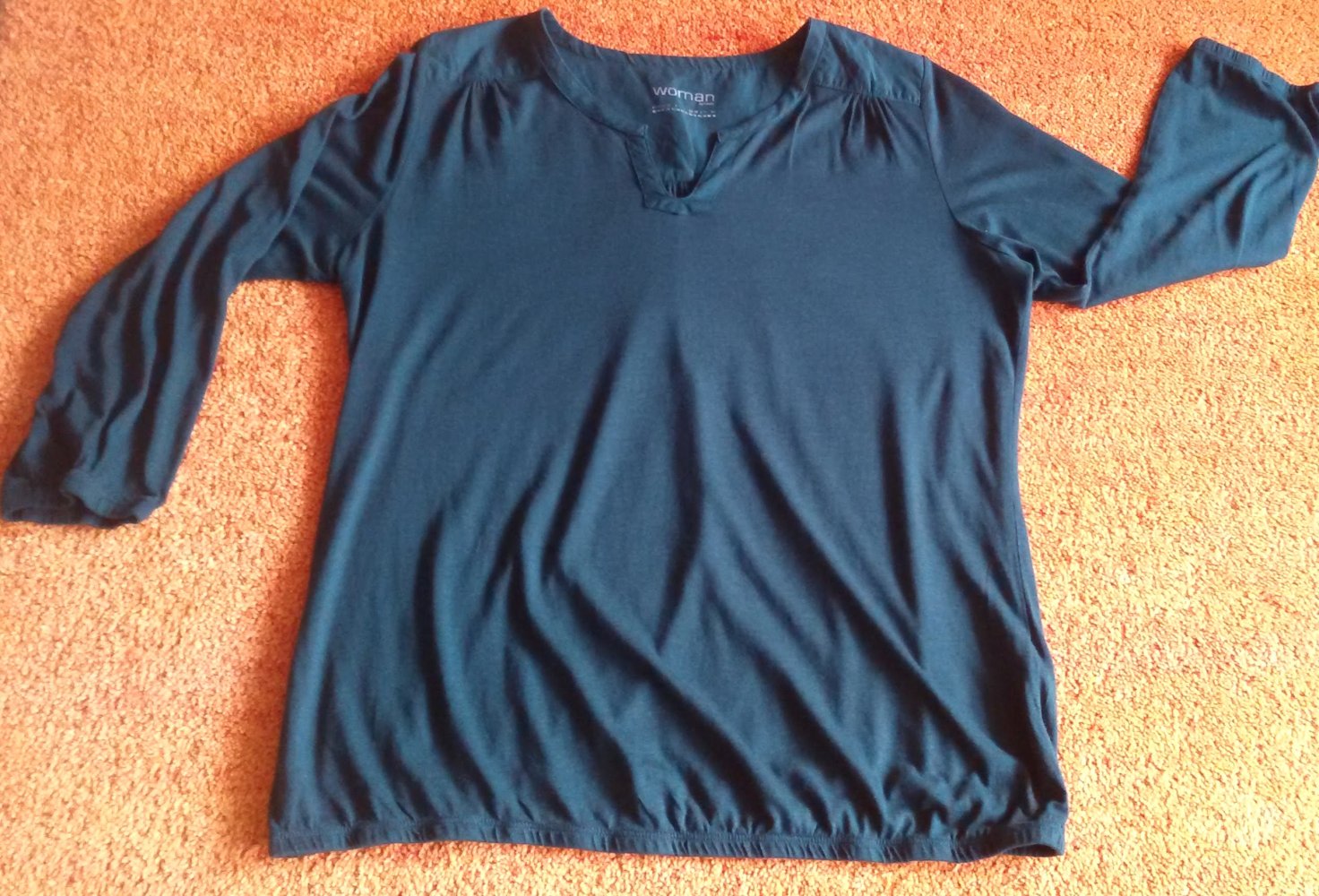 Damen Shirt Jersey Pullover Gr.40 Tannengrün von Woman NW 