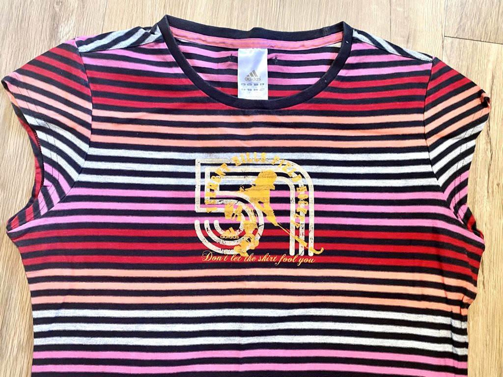 Damen Shirt Print gestreift Gr.40 in Bunt von adidas 