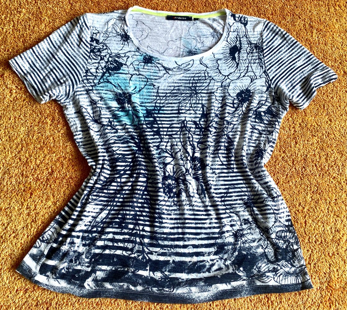 Damen Shirt Sommer Print Bluse Gr.44 in Bunt von Fabiani 