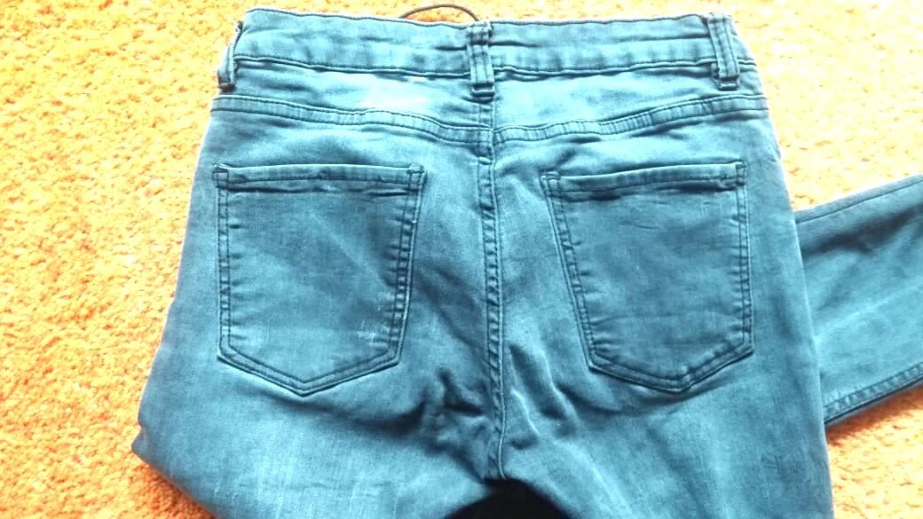 Damen Hose 7/8-Jeans Stretch Gr.XS Grau verwaschene Optik One Love 