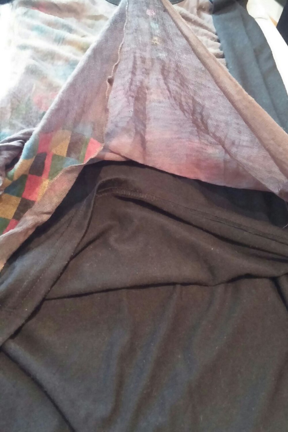 Damen Kleid Lagenlook Tunika Gr.S Mehrfarbig in Floral Print