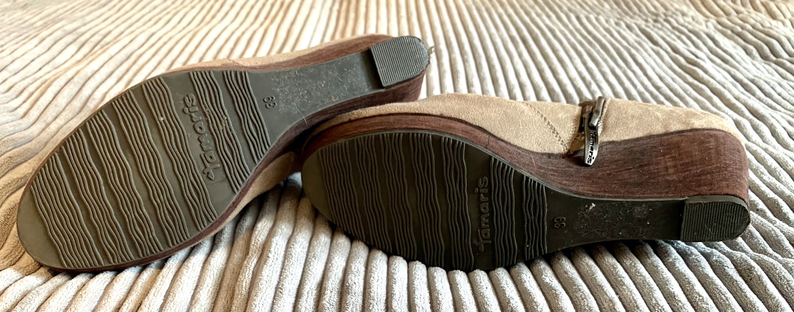 Damen Schuhe Stiefelette Keilabsatz Gr.39 in Kognak braun von Tamaris