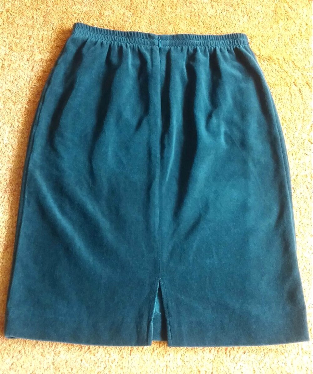 Damen Rock Midirock in Veloursoptik Gr.36 in Braun Elegant & Klassisch 