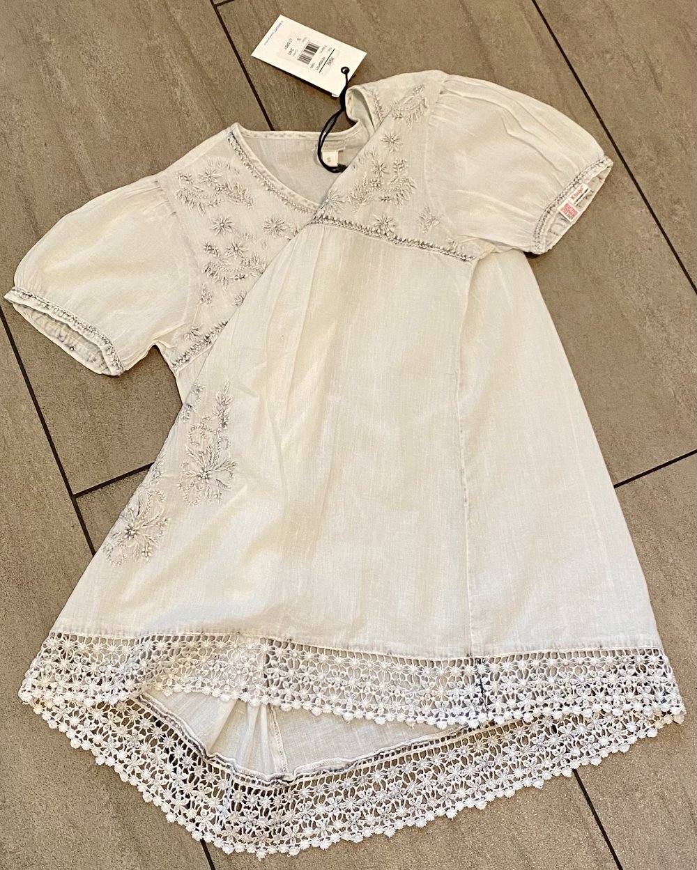 NEU Damen Sommer Bluse mit Spitze Gr.S in Weiß von Khujo „Rieke“ 