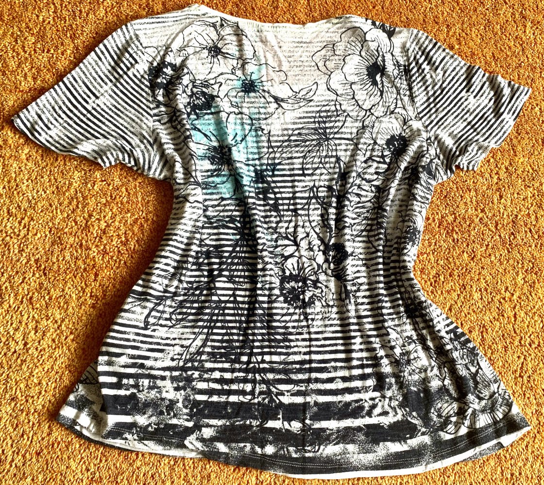Damen Shirt Sommer Print Bluse Gr.44 in Bunt von Fabiani 