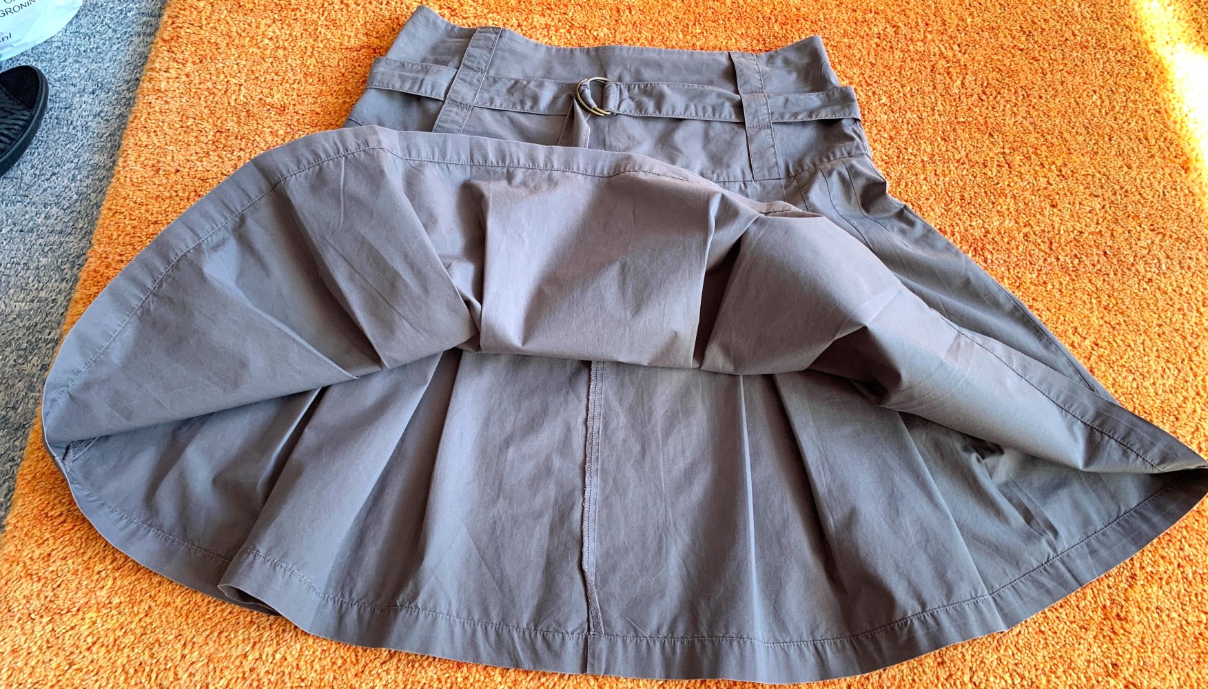 Damen Falten Rock Sommer Gr.40 Grau Tom Tailor  Elegan