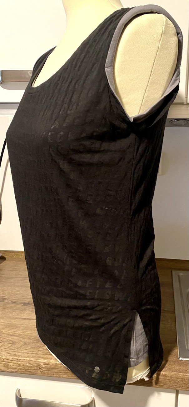 NEU Damen Top Lagenlook 2 in 1 Gr.S in Schwarz/Grau von Khujo