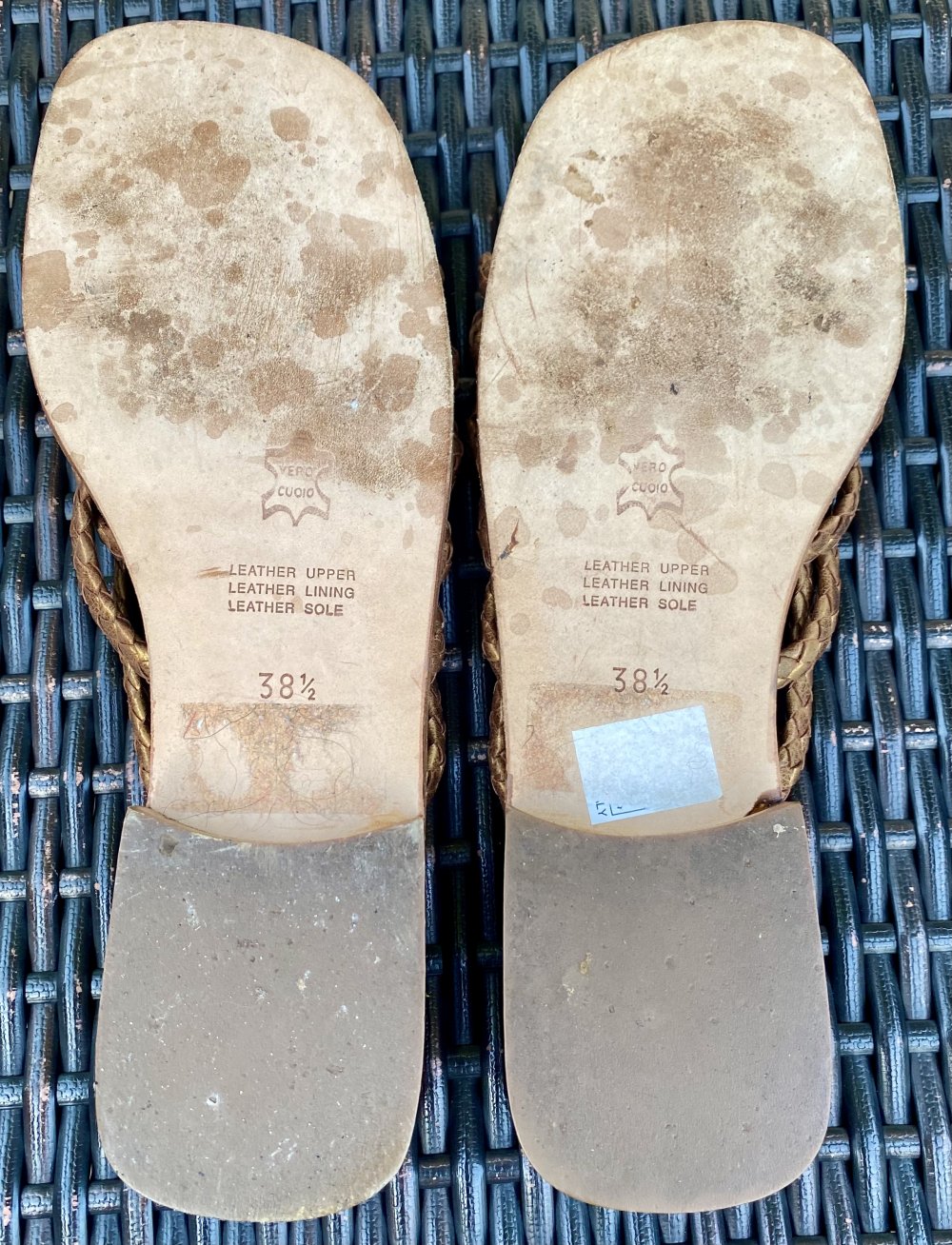 Damen Schuhe Sandalen Fiordiluna, Gr.38,5 Echtleder Made in Italy 