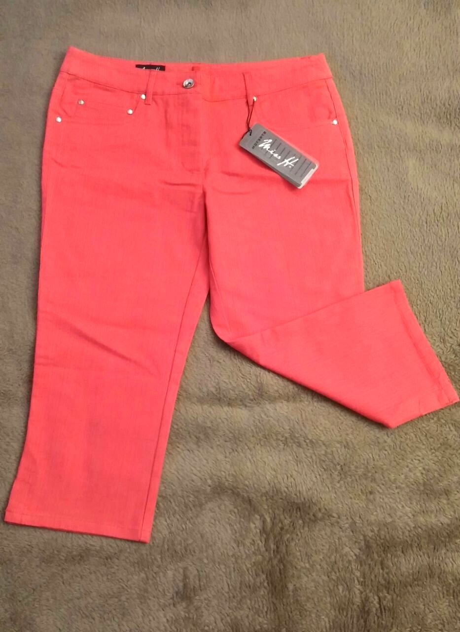 NEU Damen Sommer Hose Jeans Stretch Gr.38 in Rot von Miss H. P.27,95 € 
