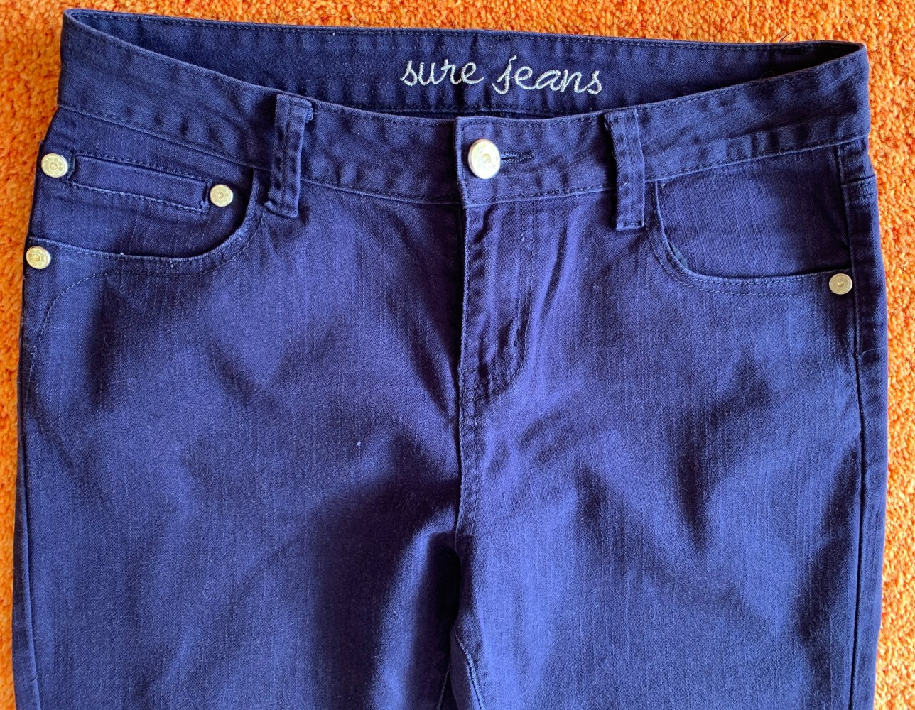 Damen Hose 7/8 Jeans Stretch Gr.38 in Lila von Sure Jeans NW