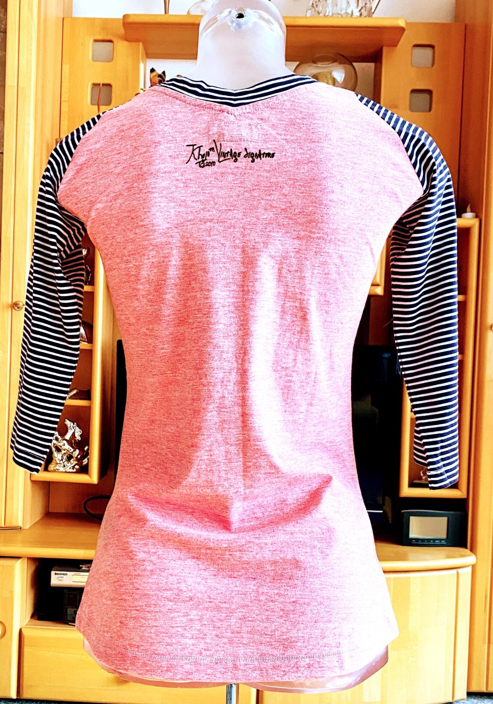 NEU Damen Shirt Jersey Print Pailletten Gr.S in Pink von Khujo