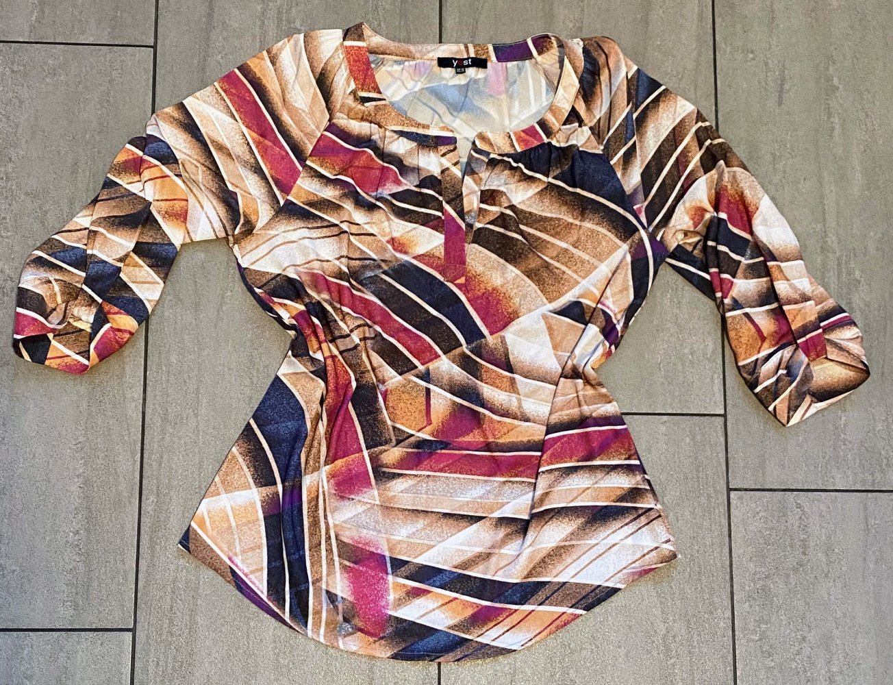 Sommer Tunika/Bluse von Yest Gr.38 Bunt gemustert Neuwertig 