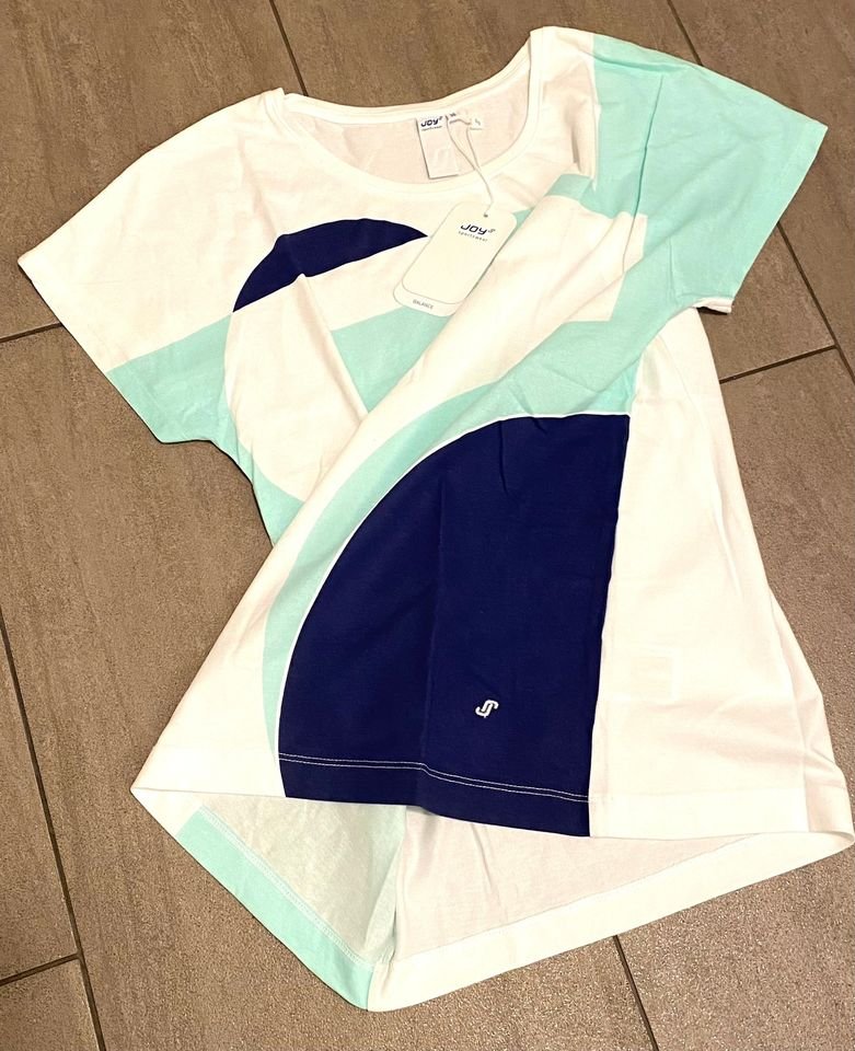 NEU Damen Shirt Print Sommer Kimono Gr.38 in Weiß/Grün von Joy